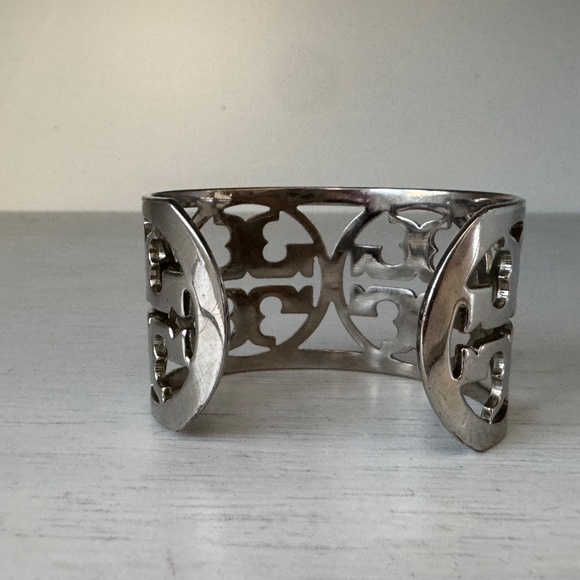 Tory Burch Silver Miller T Logo Cuff Bracelet C - Picture 3 of 6